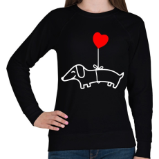 PRINTFASHION Tacskó lufival - Női pulóver - Fekete