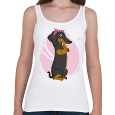 PRINTFASHION Tacskó - Női atléta - Fehér