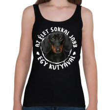 PRINTFASHION Tacskó - Női atléta - Fekete női trikó