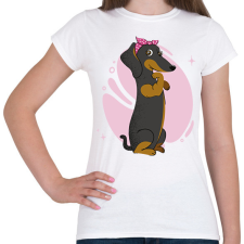 PRINTFASHION Tacskó - Női póló - Fehér női póló