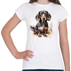 PRINTFASHION Tacskó  - Női póló - Fehér