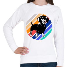 PRINTFASHION Tacskó - Női pulóver - Fehér