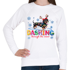 PRINTFASHION Tacskó - Női pulóver - Fehér