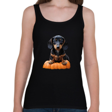 PRINTFASHION Tacskó tökkel - Női atléta - Fekete női trikó