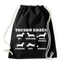 PRINTFASHION Tacskó trükkök - Sportzsák, Tornazsák - Fekete tornazsák