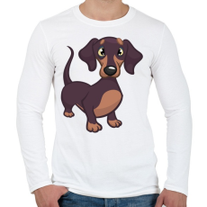 PRINTFASHION Tacskós póló - Férfi hosszú ujjú póló - Fehér