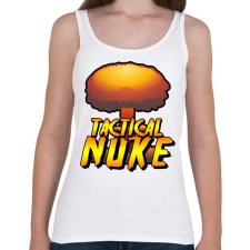 PRINTFASHION Tactical Nuke - Női atléta - Fehér női trikó