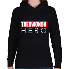 PRINTFASHION TAEKWONDO HERO - Női kapucnis pulóver - Fekete