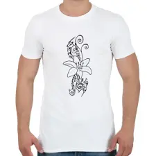 PRINTFASHION Tahiti virág - Férfi póló - Fehér férfi póló