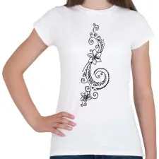 PRINTFASHION Tahiti virág - Női póló - Fehér női póló