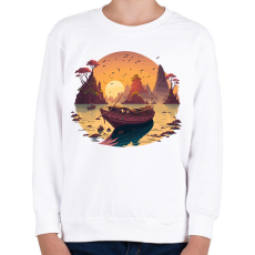 PRINTFASHION Tájkép - Gyerek pulóver - Fehér