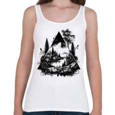 PRINTFASHION Tájkép - Női atléta - Fehér