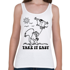 PRINTFASHION Take it easy - Női atléta - Fehér