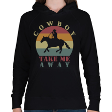 PRINTFASHION Take me away - Női kapucnis pulóver - Fekete