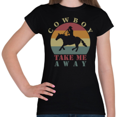PRINTFASHION Take me away - Női póló - Fekete