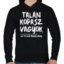 PRINTFASHION Talán kopasz vagyok - Férfi kapucnis pulóver - Fekete férfi pulóver, kardigán