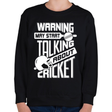 PRINTFASHION Talking about cricket - Gyerek pulóver - Fekete gyerek pulóver, kardigán