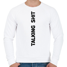 PRINTFASHION Talking shit - fekete - Férfi pulóver - Fehér