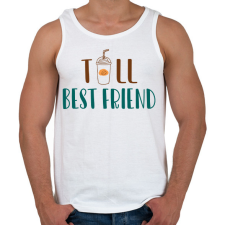PRINTFASHION Tall best friend - Férfi atléta - Fehér atléta, trikó