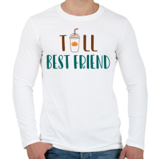 PRINTFASHION Tall best friend - Férfi hosszú ujjú póló - Fehér férfi póló