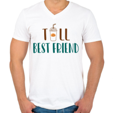 PRINTFASHION Tall best friend - Férfi V-nyakú póló - Fehér férfi póló