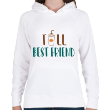 PRINTFASHION Tall best friend - Női kapucnis pulóver - Fehér női pulóver, kardigán