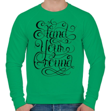 PRINTFASHION Talpon állni - Férfi pulóver - Zöld férfi pulóver, kardigán