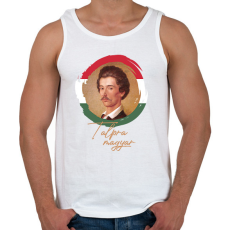 PRINTFASHION Talpra magyar - Petőfi - Férfi atléta - Fehér