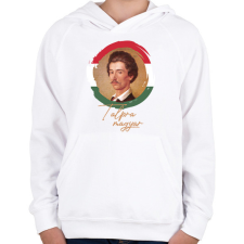 PRINTFASHION Talpra magyar - Petőfi - Gyerek kapucnis pulóver - Fehér gyerek pulóver, kardigán