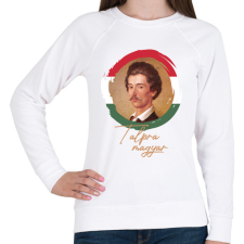 PRINTFASHION Talpra magyar - Petőfi - Női pulóver - Fehér női pulóver, kardigán