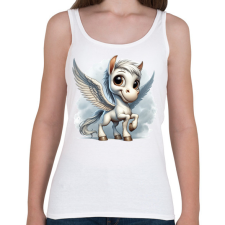 PRINTFASHION Táltos paripa - Női atléta - Fehér női trikó