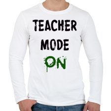 PRINTFASHION TANÁR MÓD BE - Férfi hosszú ujjú póló - Fehér férfi póló