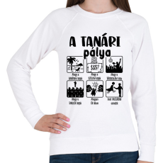 PRINTFASHION Tanári pálya mások szerint - Női pulóver - Fehér