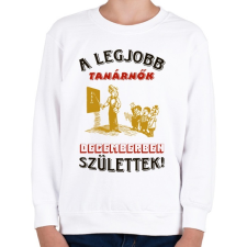 PRINTFASHION Tanárnő szülinapja december - Gyerek pulóver - Fehér gyerek pulóver, kardigán