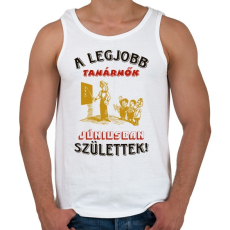 PRINTFASHION Tanárnő szülinapja június - Férfi atléta - Fehér