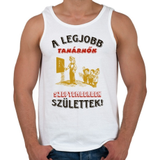 PRINTFASHION Tanárnő szülinapja szeptember - Férfi atléta - Fehér