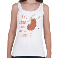PRINTFASHION Tánc közben - Női atléta - Fehér női trikó