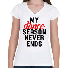 PRINTFASHION Tánc oktató - Női V-nyakú póló - Fehér női póló