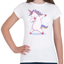 PRINTFASHION Táncoló unikornis - Női póló - Fehér női póló