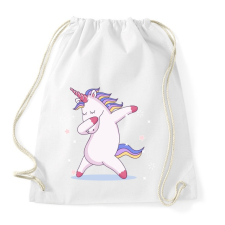 PRINTFASHION Táncoló unikornis - Sportzsák, Tornazsák - Fehér tornazsák