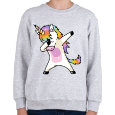 PRINTFASHION Táncos unikornis - Gyerek pulóver - Sport szürke gyerek pulóver, kardigán