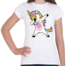 PRINTFASHION Táncos unikornis - Női póló - Fehér