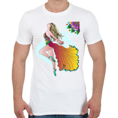 PRINTFASHION Táncosnő - Férfi póló - Fehér