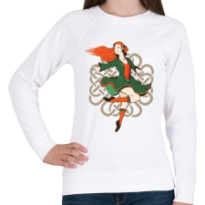 PRINTFASHION Táncosnő Retro Vintage - Női pulóver - Fehér női pulóver, kardigán