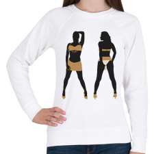 PRINTFASHION Táncosnők - Női pulóver - Fehér női pulóver, kardigán