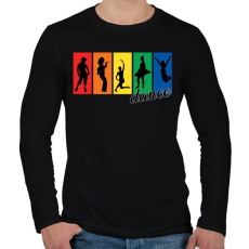 PRINTFASHION Táncosok - Férfi hosszú ujjú póló - Fekete