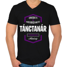 PRINTFASHION Tánctanár prémium minőség - Férfi V-nyakú póló - Fekete férfi póló