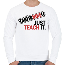 PRINTFASHION tanítanikell - Férfi pulóver - Fehér férfi pulóver, kardigán