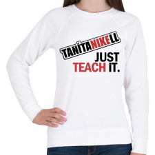 PRINTFASHION tanítanikell - Női pulóver - Fehér női pulóver, kardigán