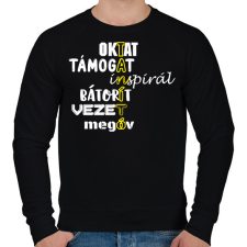 PRINTFASHION TANÍTÓ - Férfi pulóver - Fekete férfi pulóver, kardigán